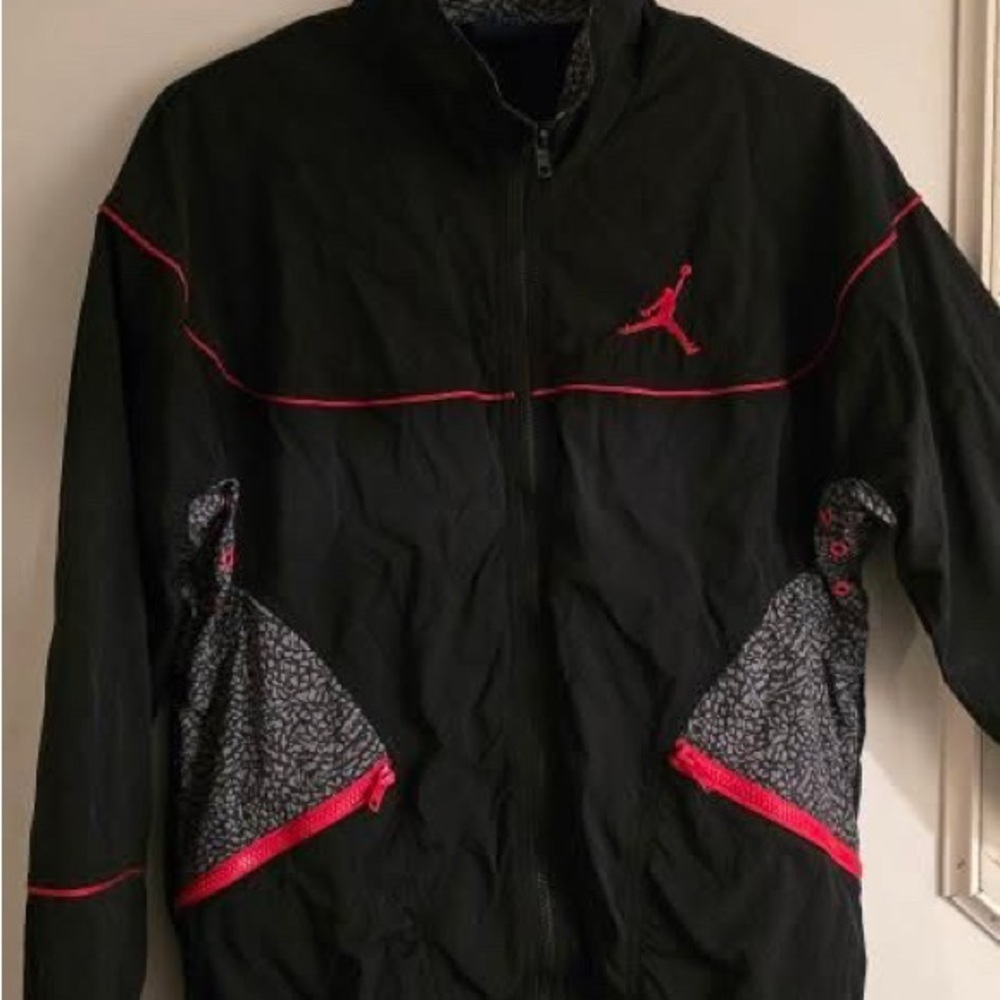Jordan Men's Black and Red Jacket